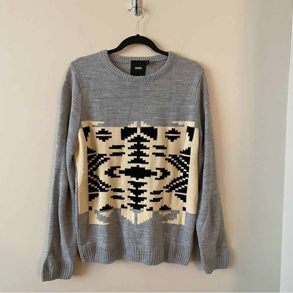 Asos-Patterned Sweater (Size:Medium)
